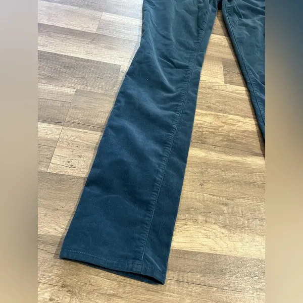 Tory Burch Woman’s Super Skinny Teal Corduroy Cotton Blend Low Rise Jeans 27 - Image 3