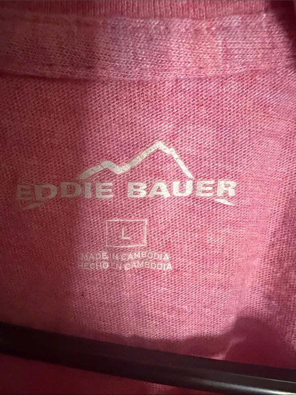 Eddie Bauer Heathered Pink Short Sleeve Crew Tee - Image 2