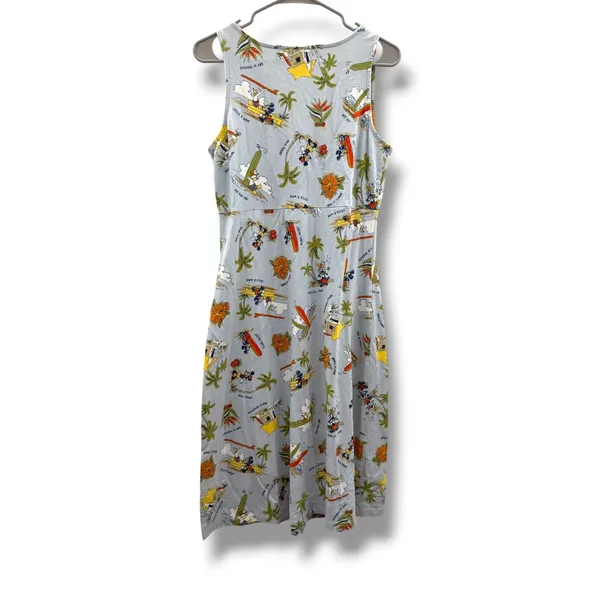 Disney Shopping Mickey Friends Dress Womens L Hawaiian Surfing Tropical Y2K - Image 4