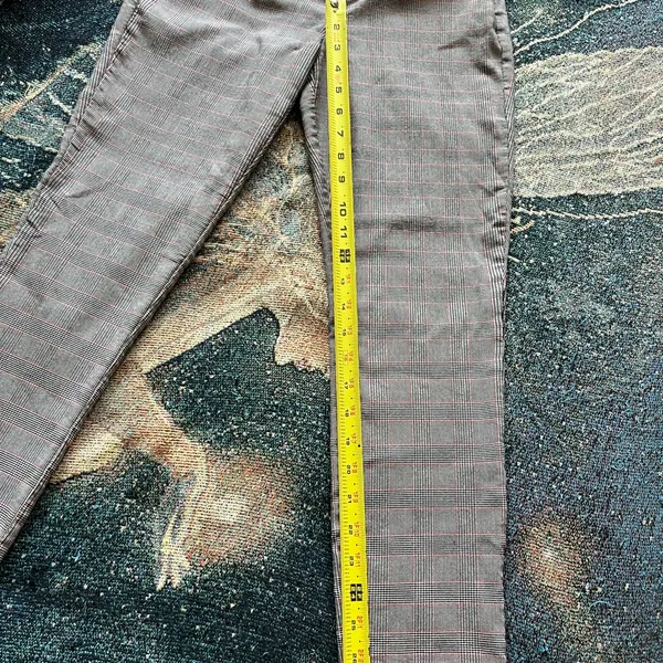 GAP Gray Signature Skinny Ankle Pants Checkered Red and Black SZ 6 High-Rise - Image 9