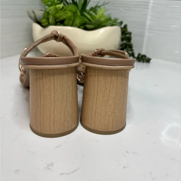 Dolce Vita Women’s Nude Block Heel Sandals Size 9 Square Toe Slip On - Image 8