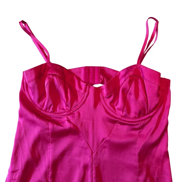 For Love & Lemons Isabella Bustier Mini Dress – Red – L (Runs Small) - Image 6