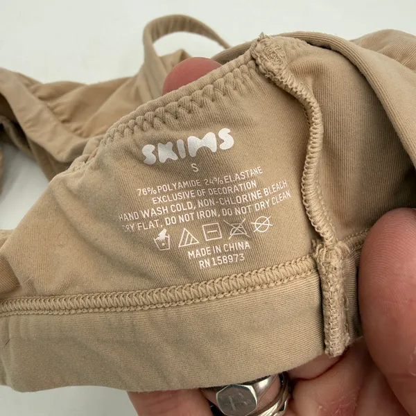 Skims Fits Everybody Triangle Bralette Clay Bra Size Small - Image 2