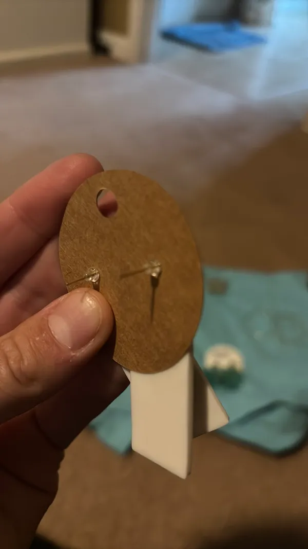 Handmade Clay Earrings Tan - Image 3