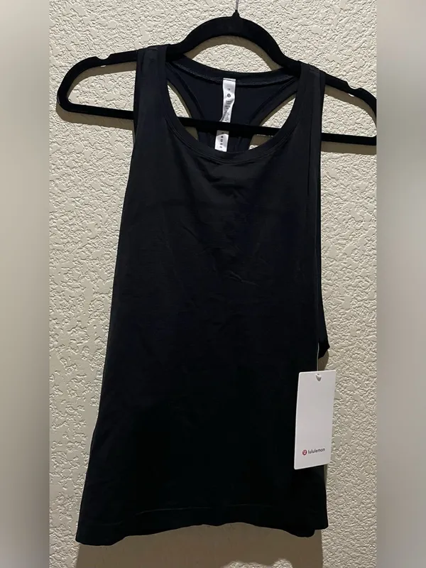 Lululemon NWT Swiftly Tech High Neck Racerback Tank Top Black Size 18 - Image 4