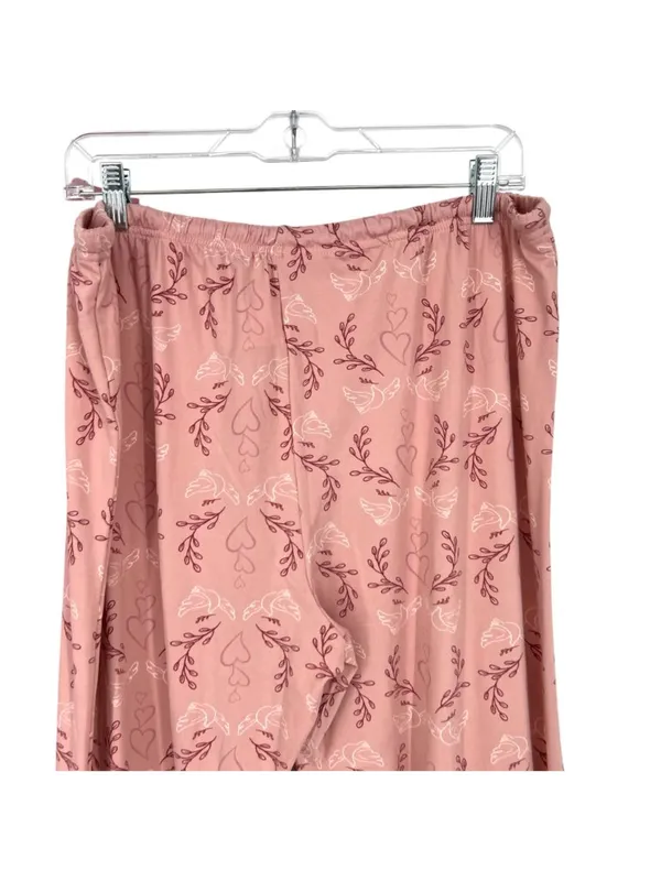 Pajamagram Pink Heart Dove Print Tank Top Pajama Pants Set Size Large NWT - Image 13