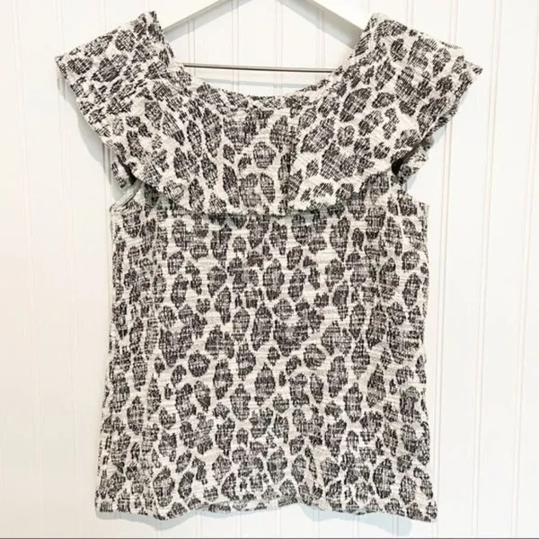 Anthropologie Dolan Savannah Leopard Blouse Small Animal Print Boho Chic‎ Casual - Image 7