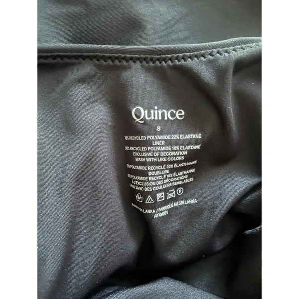 Quince Italian Underwire One Piece Swimsuit Black White Size Small NEW - Image 7