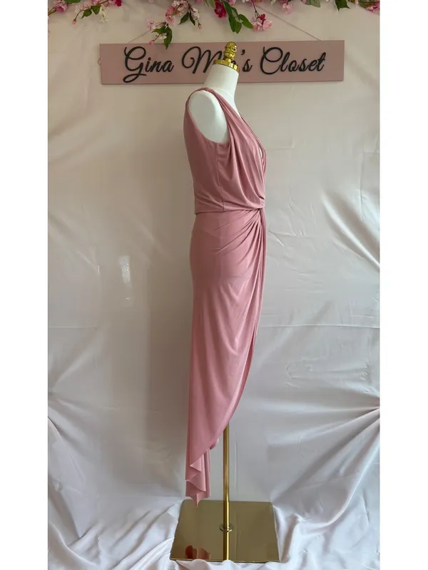 MISA Los Angeles Leza Sleeveless Front Knot Maxi Dress in Dusty Rose, Size XS - Image 3