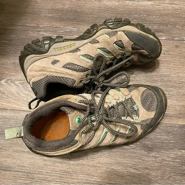 Merrell Drizzle/Mint Low Top Hiking Shoes Size 7 - Image 11