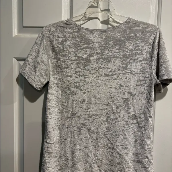 Vince velvet crew neck easy tee tshirt top sz S gray - Image 3