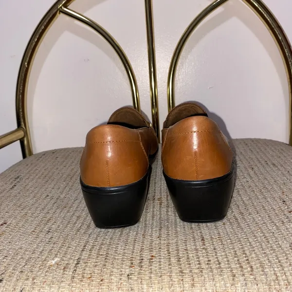 Clarks - Brown Leather Slip-On Loafers - Image 4