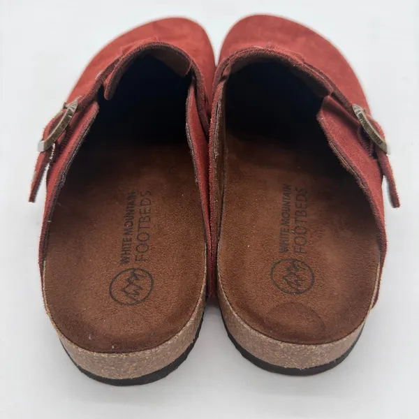 White Mountain BenBen Rust Casual Everyday Comfort Suede Leather Clogs 9 - Image 3
