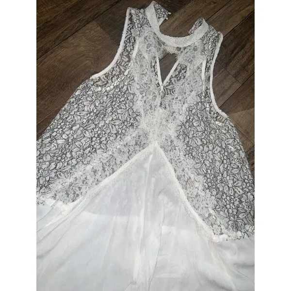 free people tell tale Tunic /dress S 122$ Nwot fall casual lace boho white black - Image 5