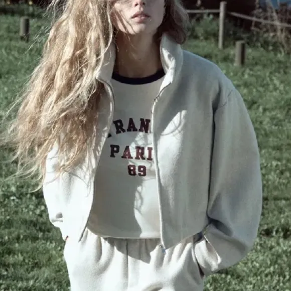 Zara NWT cream soft bomber jacket - Image 5