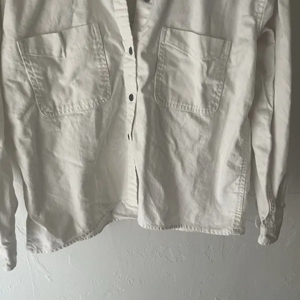 American Eagle S White Cotton Denim Western Embroidered Jacket Coastal Cowgirl‎ - Image 5