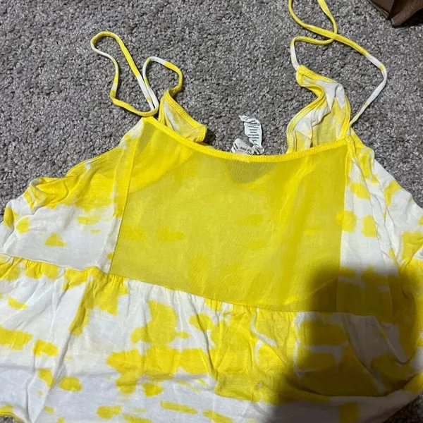 Alo Yoga yellow and white tank top M‎ - Image 7