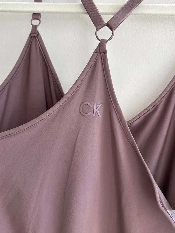 Calvin Klein Performance Dress with Built-In Bike Shorts, Mauve, Size Medium - Image 14
