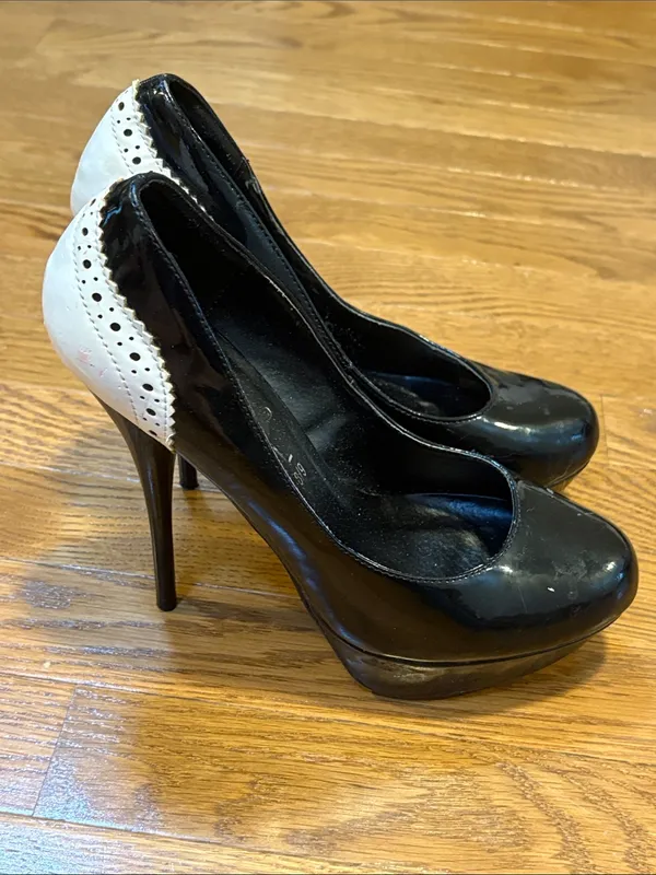 Rue21 | Black & White Stiletto High Heels Size Large 8/9 - Image 2