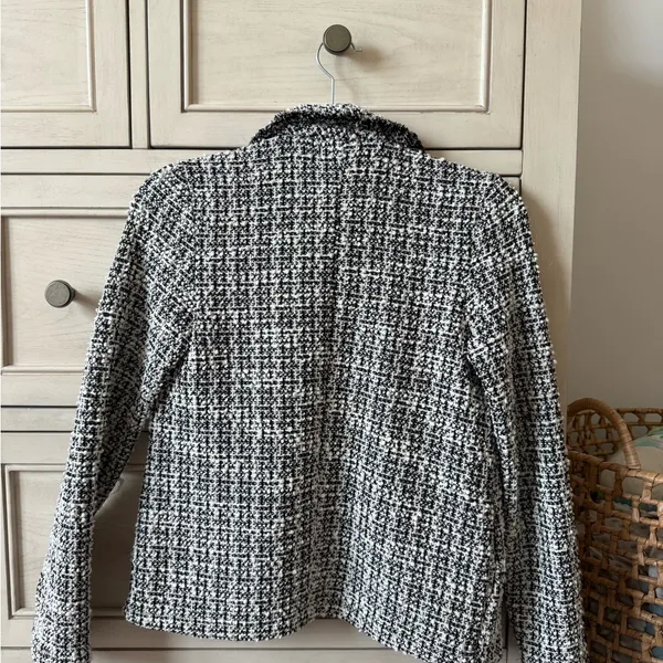 BB Dakota Black and White Tweed Blazer - Image 2