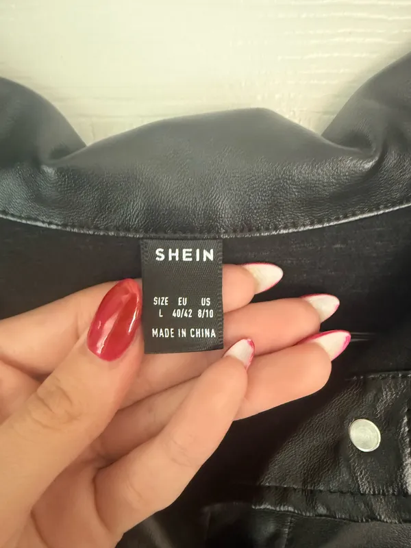 Shein Leather Jacket Black - Image 4
