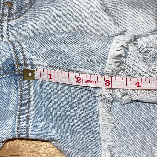 Old Navy OG Super Straight High Rise Distressed‎ Denim Jeans Size 8 - Image 6