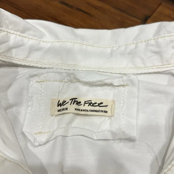 NWOT WE THE FREE Happy Hour Oversize Poplin Button-Up Shirt - Image 2