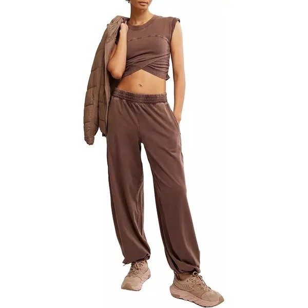 Free People Movement Womens Hot Shot Crossover 2-Piece Set Dark Espresso XS NWT - Image 2