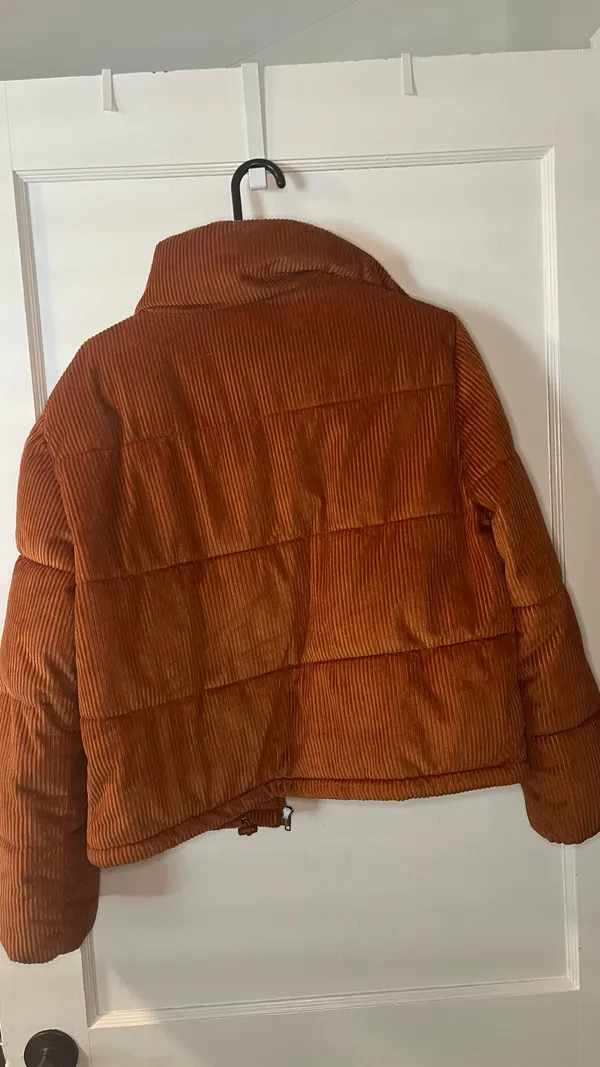 Corduroy zip up Orange Size XS - Image 2