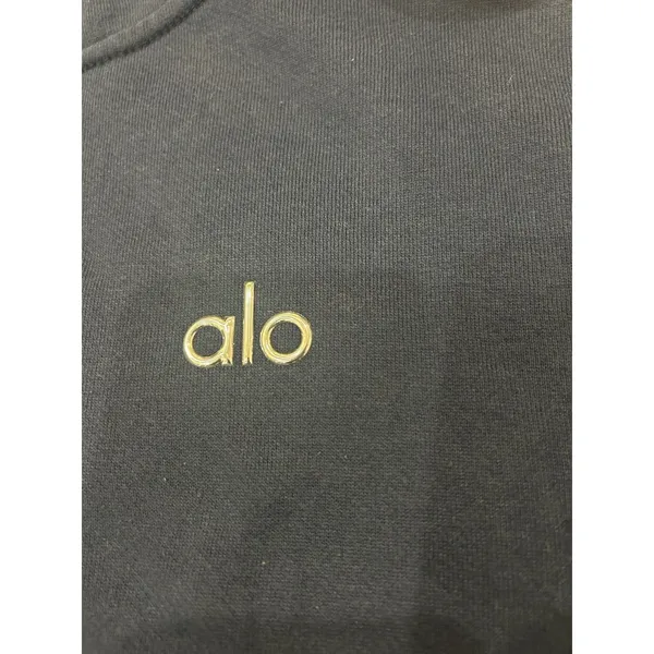 Alo Accolade Hoodie Pullover Navy Athleisure Unisex Medium - Image 2