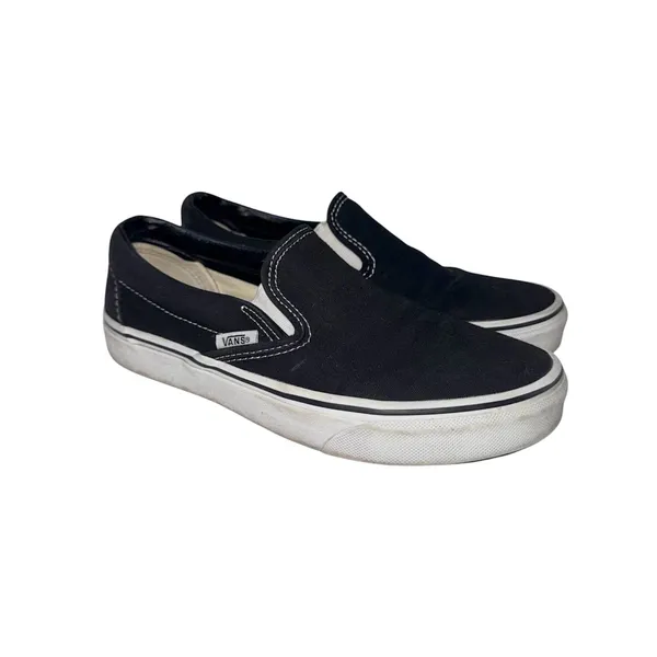 Vans Classic Asher Slip-on Sneakers Black Canvas - Image 2
