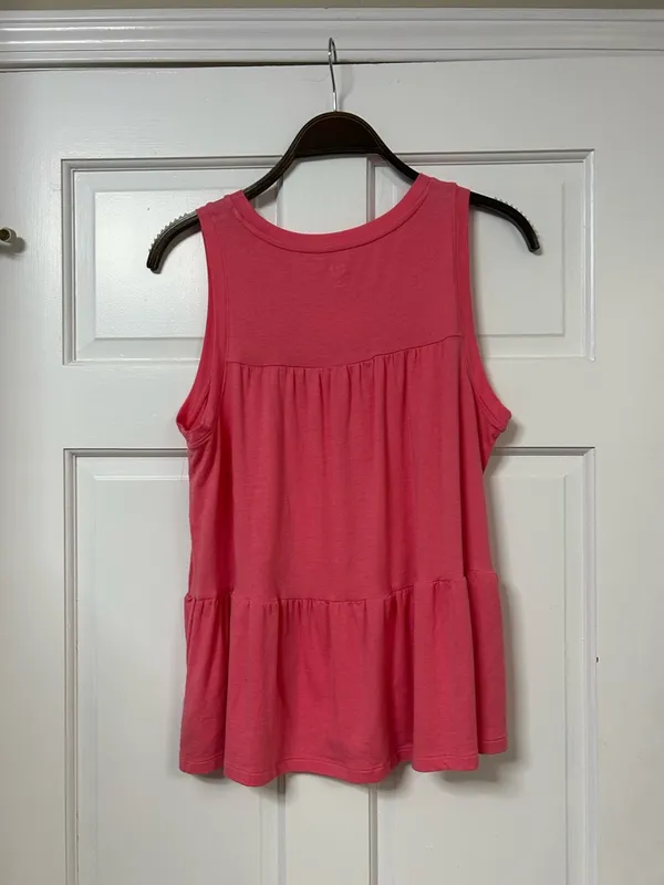 GAP Hot Pink Ruffled Hem Tank Top - Image 2