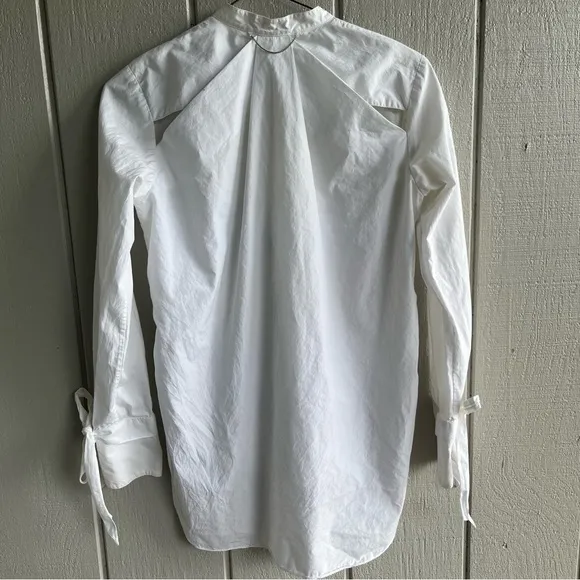 Rag & Bone Dylan Long‎ Sleeve Poplin Shirt White Size S - Image 7