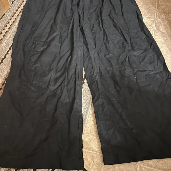 Madewell black pants wide leg‎ long 6T - Image 5