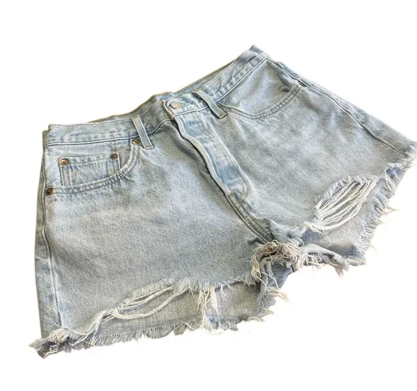 Levi’s 501 Cutoff Denim Jean Shorts Size 29 - Image 4