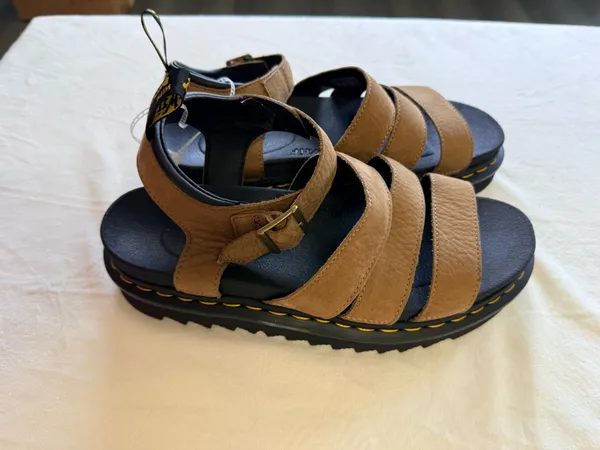 Dr. Martens Brown Blaire Athena Leather Sandals - Image 8
