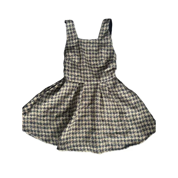 BCBGMAXAZRIA Unbranded Houndstooth Pinafore Dress SIZE M - Image 2