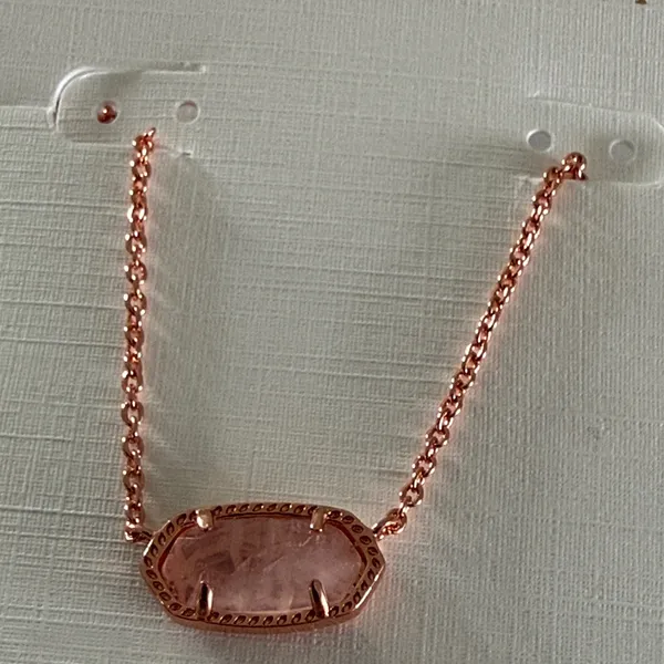Kendra Scott Elisa short pendant necklace in rose gold New - Image 4