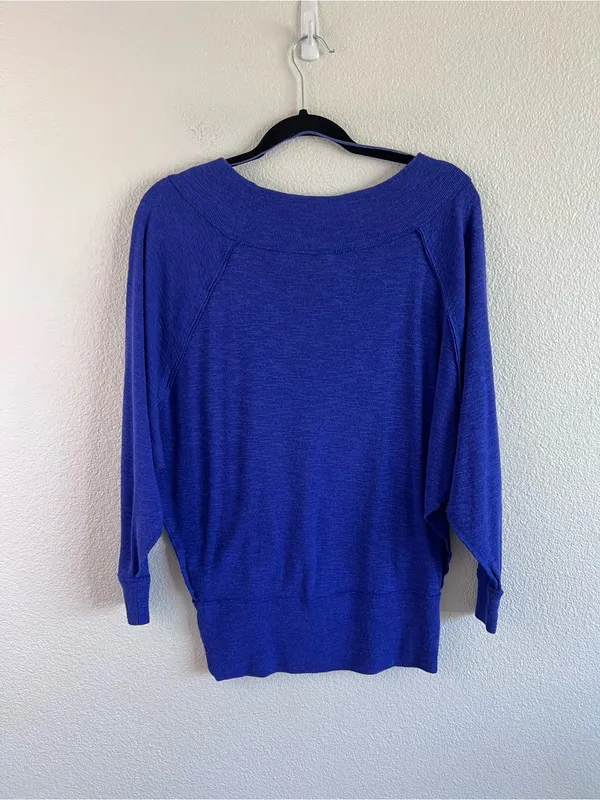 Free People We The Free Women's Palisades Off The Shoulder Top Blue Boho Tunic - Image 5