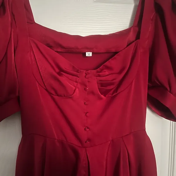 Source Unknown Burgundy Midi Dress - Image 4