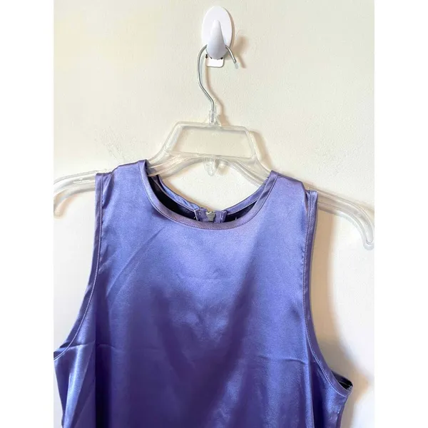 Urban Outfitters Kimchi Blue Satin Shift Mini Dress Purple Size Small NEW - Image 4