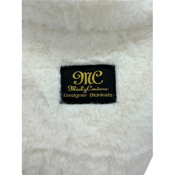 Minky Couture Satin Cream Robe S Faux Fur Plush Luxury Bathrobe Loungewear Cozy - Image 8