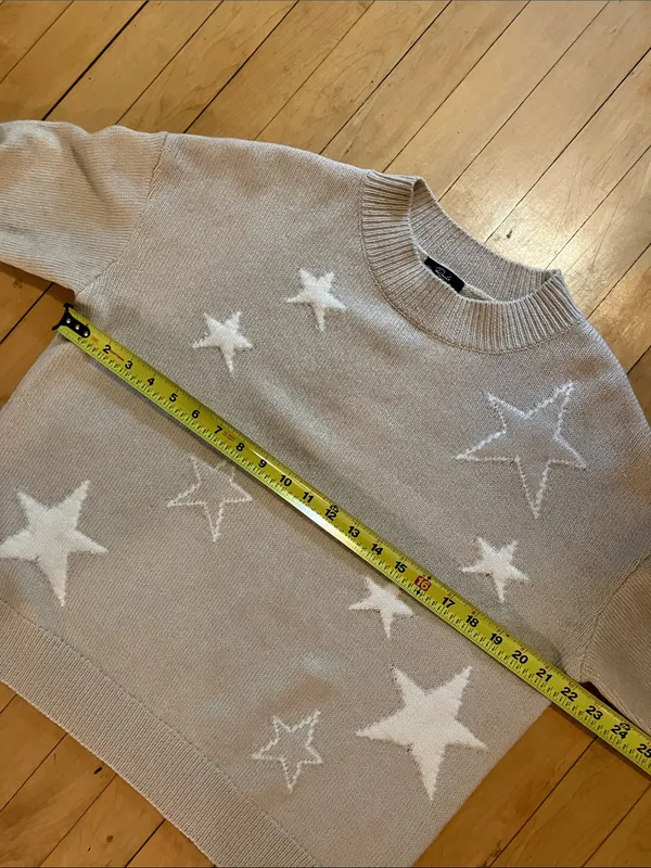 Rails Kana Camel Stars Crewneck Sweater Size Small - Image 7
