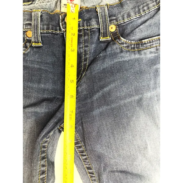 True Religion Y2K Women Dark Wash Skinny Jeans Low Rise Horseshoe Logo Size 30 - Image 6