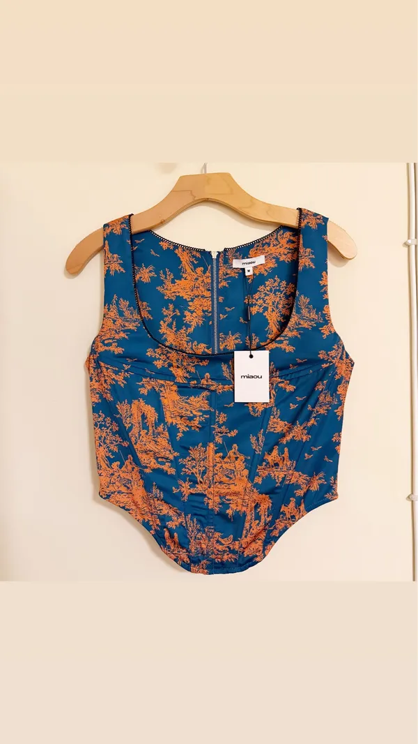 MIAOU | Corset Top in Marmalade Toile size Medium NWT - Image 2