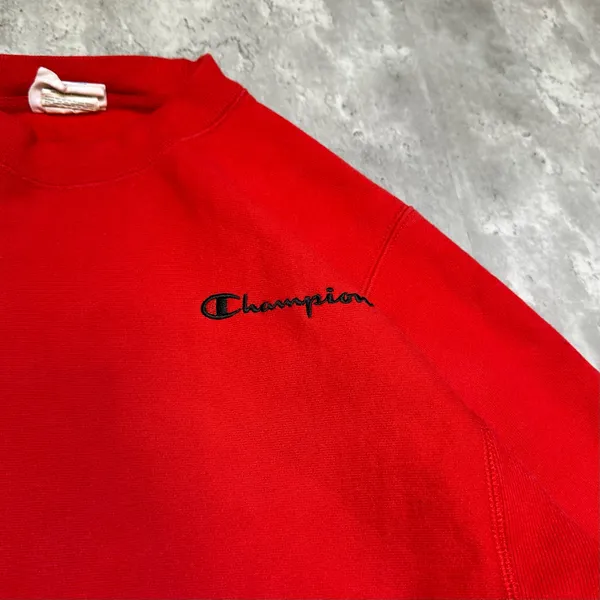 Vintage Reverse Weave Champion Everyday Red and Black Crewneck Sweatshirt - Image 3