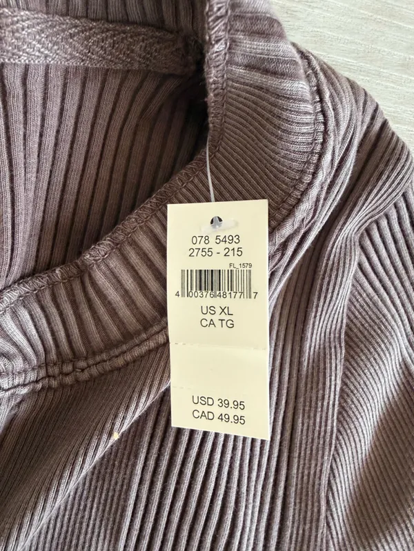 Aerie Road Trip Long Sleeve Henley Top Brown XL NWT - Image 6