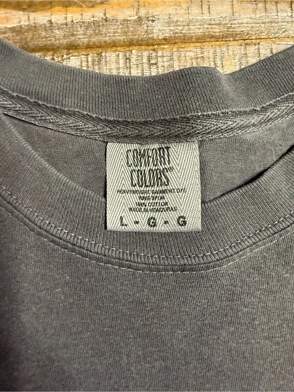 Comfort Colors Pepper Tee with Pink Cherry Bow Graphic - Image 2