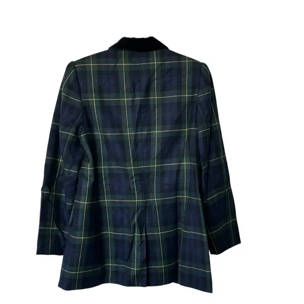 Embassy Row 2P VTG pure wool Plaid Tartan oxford timeless blazer - Image 2