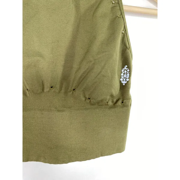 Free People‎ Movement Green High Neck Sports Bra Women's Size X-Small/Small XS/S - Image 3